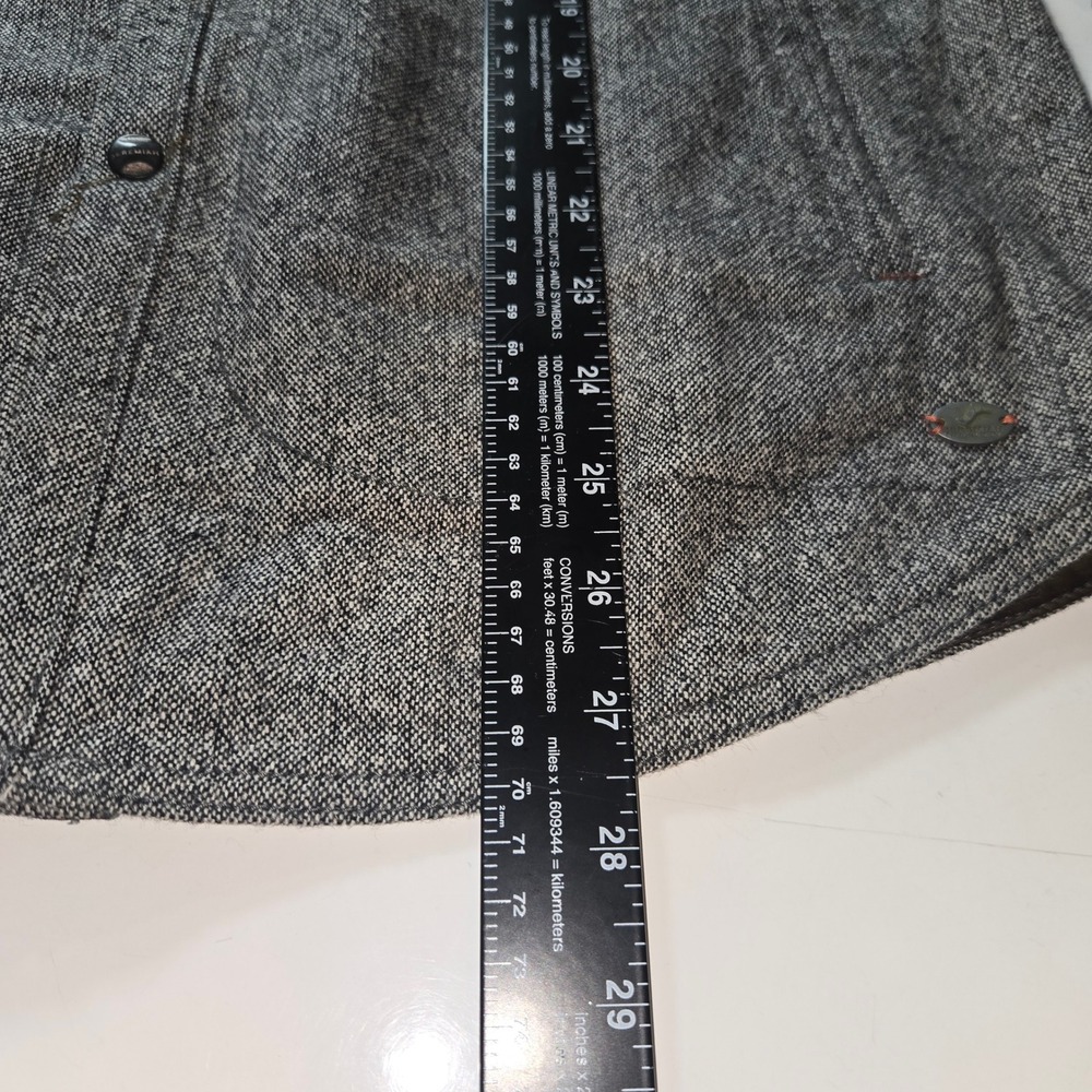 Jeremiah Mens Grey Herringbone Wool Blend Shirt Jacket Shacket Size M - Picture 7 of 11